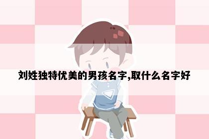 刘姓独特优美的男孩名字,取什么名字好